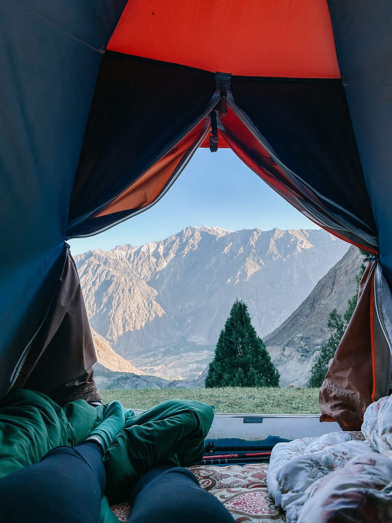 Morning view from a tent at Hapakun Camp